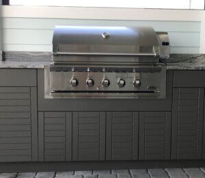 outdoor grill cabinets with stainless steel grill