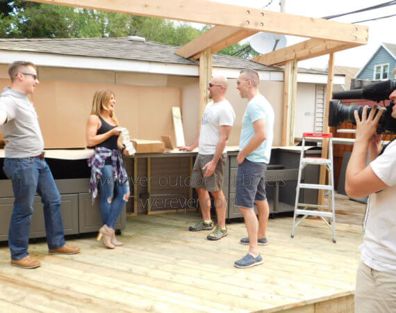 Alison Victoria Kitchen Crashers after installing Werever outdoor cabinets