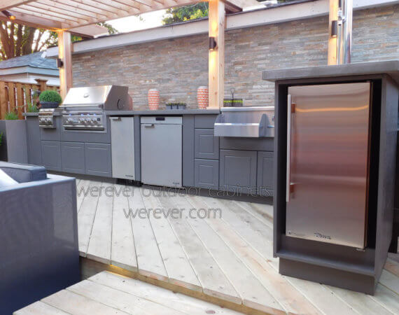 Werever outdoor cabinets in a dream outdor kitchen