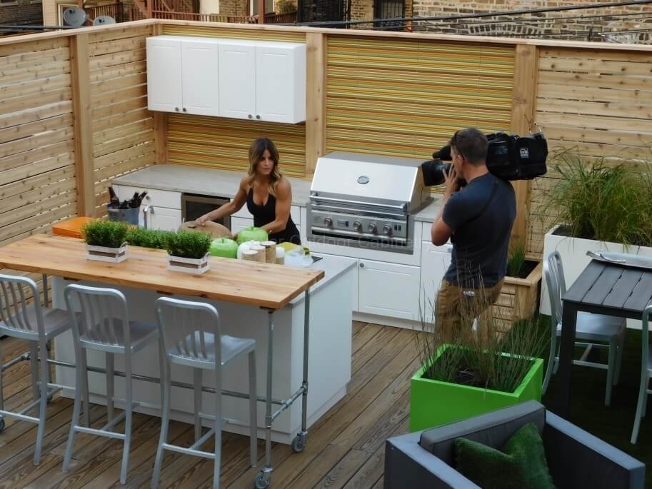 Werever outdoor cabinets at Kitchen Crashers TV show with Alison Victoria