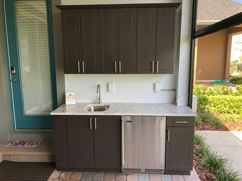Outdoor kitchen with wheels, complete outdoor kitchen easily movable