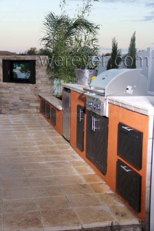 Dream outdoor kitchen with waterproof cabinetry